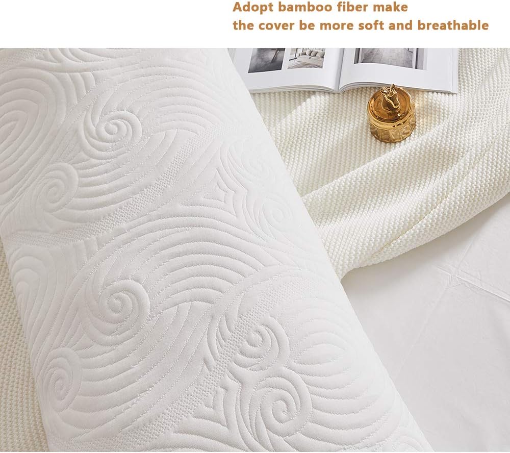 Cosybay Full Body Pillow - Long Pillow with Removable Bamboo Breathable Cover for Adults and Pregnancy - Large Bed Pillow with Soft Filling for Side Sleeper-20×54 Inch: Home & Kitchen