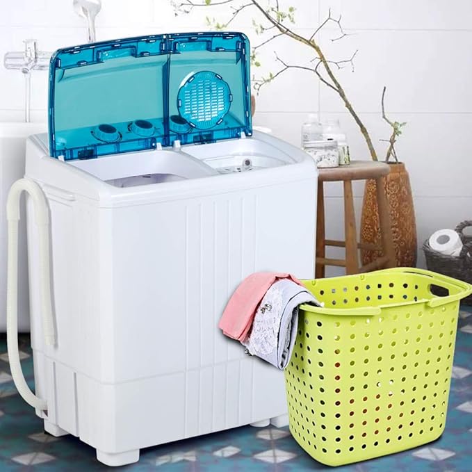 kuppet compact twin tub portable mini washing machine 21lbs capacity