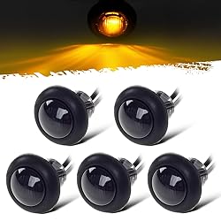 Partsam 5x 3/4" Mini Smoke Lens Amber LED Clearance