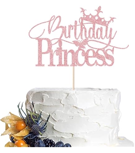 Princess Cake Decorations Princess Birthday Cake Decorations Set - Glitter  Dress Cake Toppers, Happy Birthday Sign For Girls Party Cupcake Toppers  Princess Theme