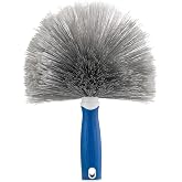 Unger Cobweb &amp; Corner Duster &ndash; Dusters for Cleaning, Compatible with Telescopic Poles, Dusting Tools, Great for Ceilings, Moldings, HVAC &amp; Floor Vents, and Corners, White/Black