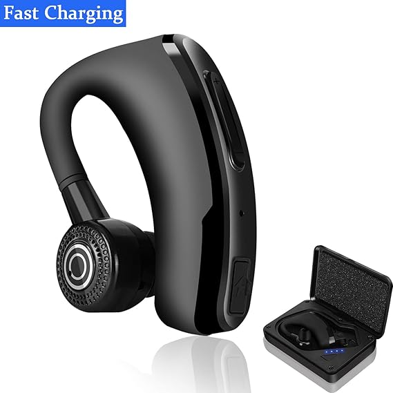 Bluetooth Headset Cvc8 0 Noise Cancelling Dual Mic Wireless Bluetooth Earpiece V5 0 Pro Mute Key For Cell Phones Business Office Truck Accessories Single Ear Bluetooth Headsets