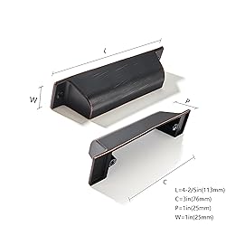 ZAUYX 5 Pack 3 Inch Center to Center Oil Rubbed