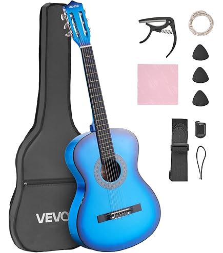 J&Z Classical Guitar Acoustic Guitar Nylon Strings with Tuner