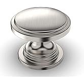 Amerdeco 10 Pack 1-1/4 inch Kitchen Cabinet Knobs Brushed Satin Nickel Cabinet Knobs Bedroom Dresser Drawer Knobs Single Hole
