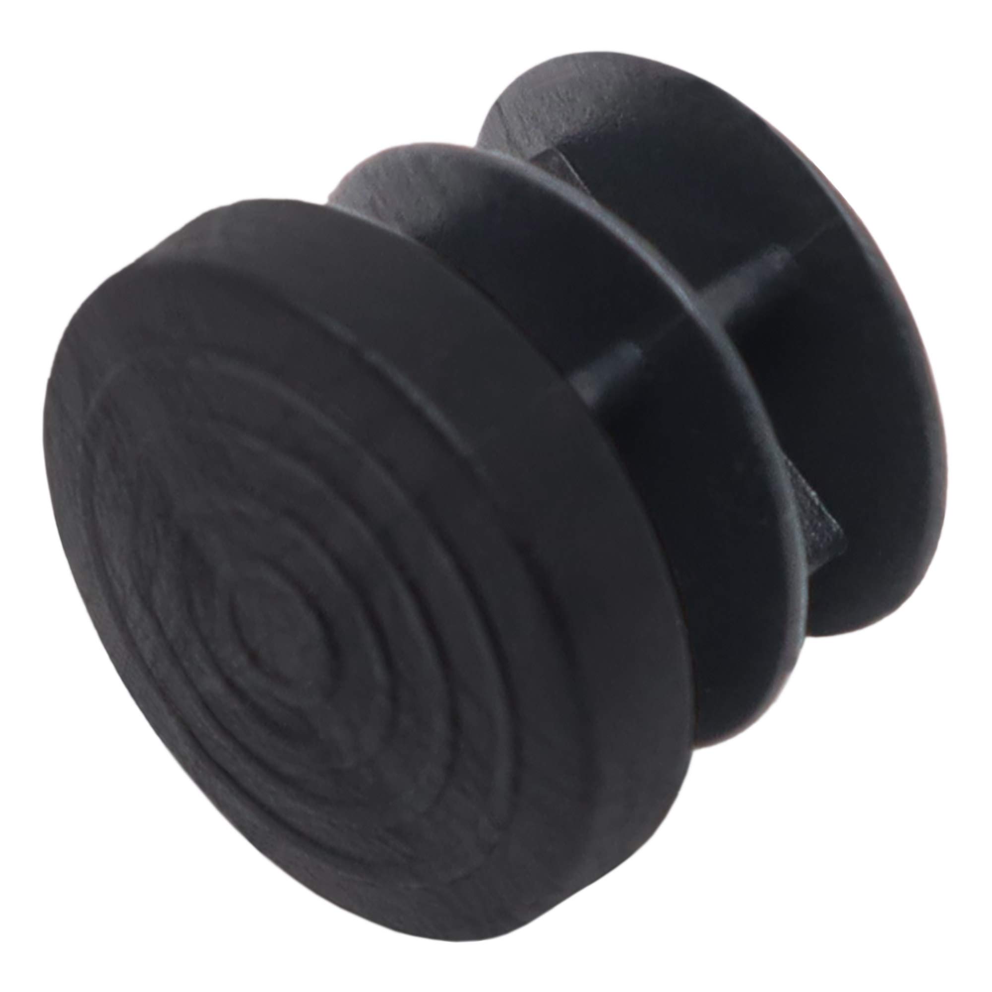 Adsamm® / 32 x Furniture glides for tubes | ø 0.79 '' (20 mm) | black | round | quality ripped inserts for tubular steel chairs