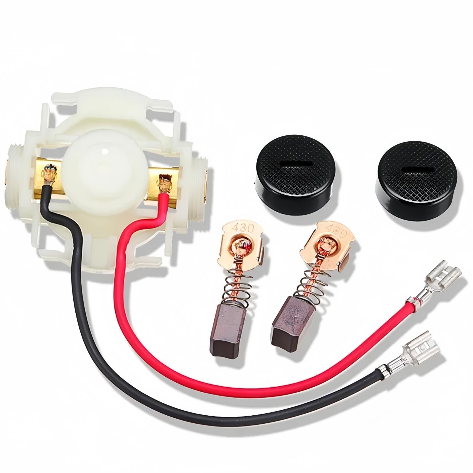 6 Pcs Angle Grinder Carbon Brush Holder Set Caps with Brushes for Makita BGA450 BGA452 DGA452 643954-4 CB430 Carbon Brush Holder Tool Accessories