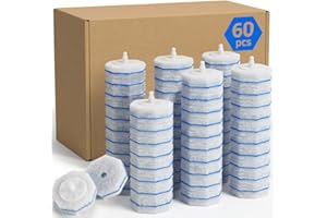 VrEnduuo 60 Count Toilet Wand Refills,Disposable Toilet Brush Refills Compatible with Clorox Toilet Wand,Upgrade Fiber Cleane