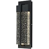 Maxim 56193BGBK I Cascade Collection LED 16 Inch Dimmable LED Outdoor Wall Sconce | 3000K | Black Finish; Bubble Glass | Mode