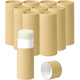 EORTA 10 Pcs Cardboard Push Up Deodorant Containers 2.15 oz/61g, Refillable Kraft Tubes for Natural Deodorant, DIY Lip Balm, Moisturizer Sticks, Skincare, Solid Perfume &amp; Body Lotion