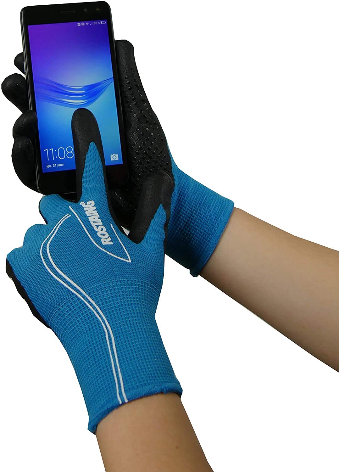 Rostaing Canada Women Winter Cold Weather Work Gloves, Turquoise Blue, XS Pack of 1 pair