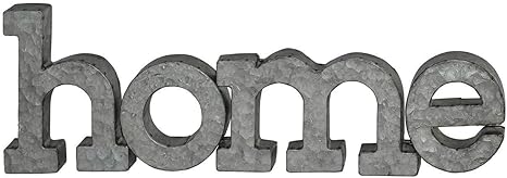 Casa Letras De La Pared Placa De Metal De Plata Placa Dimensional