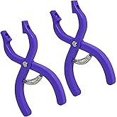 UPTTHOW Safety Eyes Jig Pliers Auxiliary Tool For Attaching Doll Eyes And Noses For Amigurumi And Crochet, DIY Craft Install Accessories Supplies For Stuffed Animals, Purple(2Pcs)