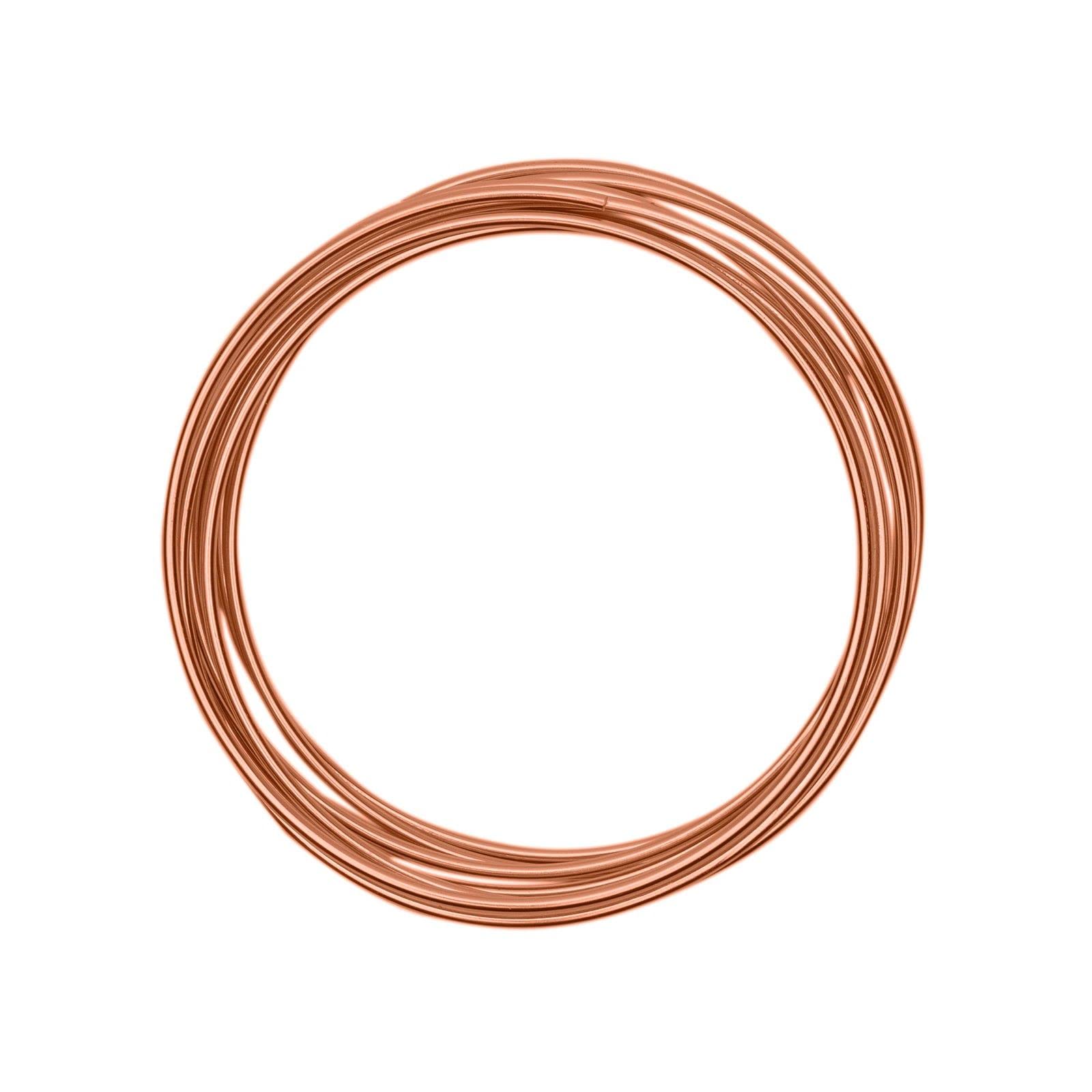 Vaessen Creative Aluminium Craft Wire 9.8 ft (3 m) x 0.12" (3 mm) Orange Copper - Flexible Metallic Wire for Crafting, Flower Arranging, Jewellery Making and Modelling