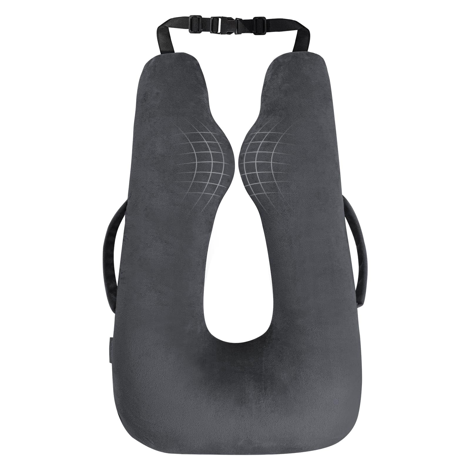 Photo 1 of TinlyFinly Car Travel Pillow for Kids Adults, Raised Padding Head and Neck Support Car Seat Sleeping Pillow for Toddlers, Portable U Shaped Body Pillow for Car Seat On Road Trip (Dark Gray)