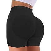 ASERAY Seamless Gym Workout Shorts Women Scrunch Butt Lifting Biker Yoga Shorts for Women Tummy Control 4.5"