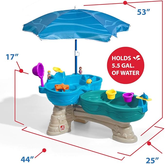 step2 spill & splash kids indoor and outdoor water toy play table set