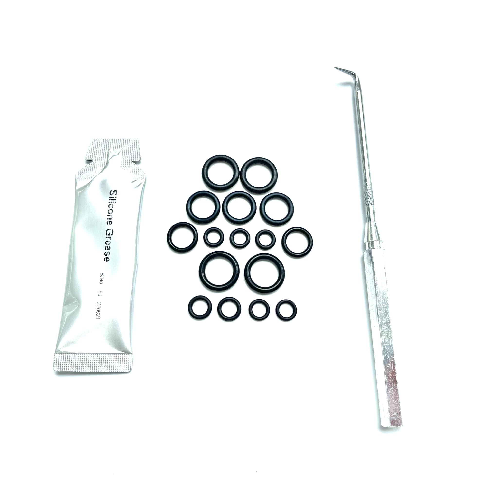 WY Aldi WorkZone Ferrex Comprehensive Pressure Washer O Ring Seal Kit Including Silicone Grease And O'ring Removal Tool