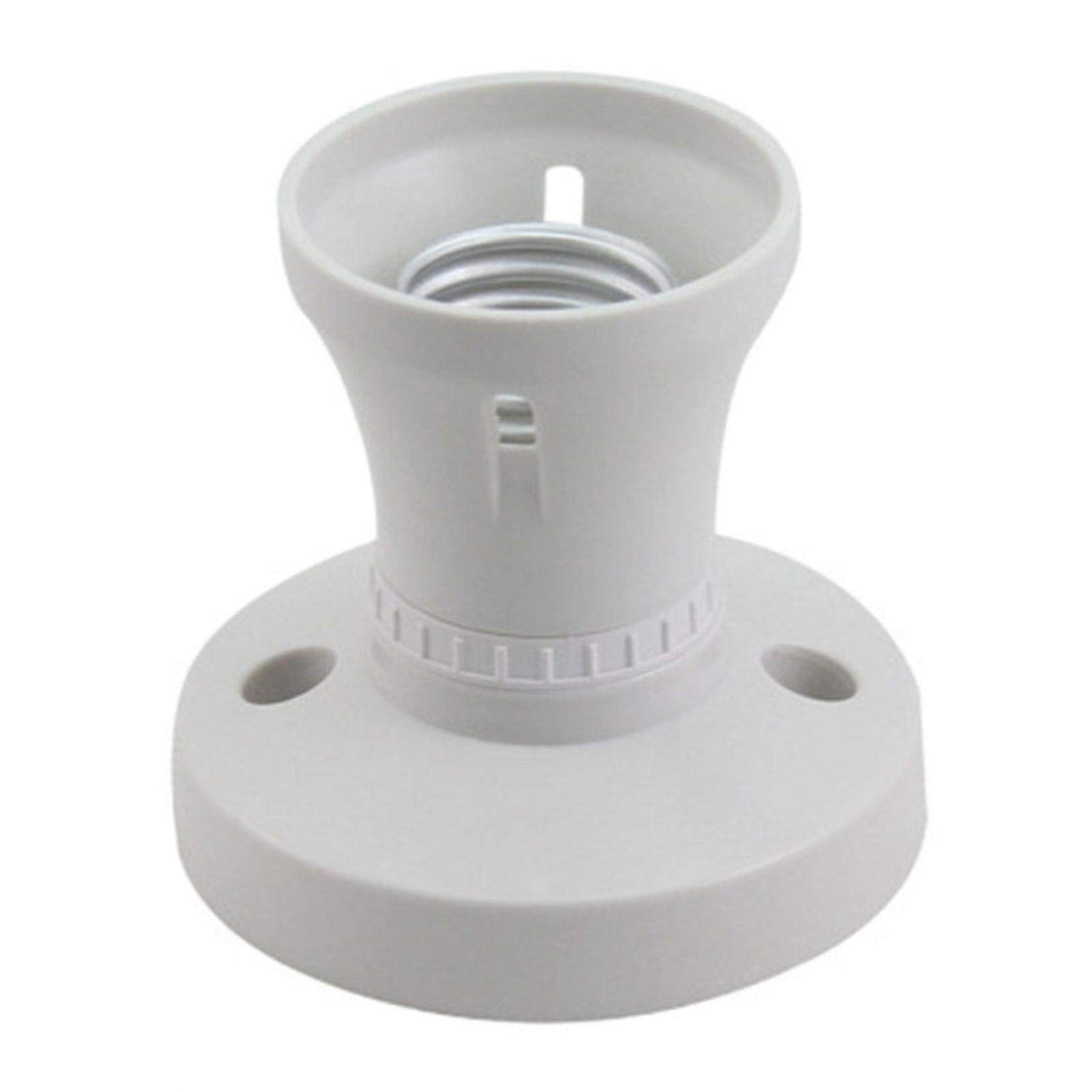 Screw Light Bulb Socket Holder, E27 Lamp Holder Base Edison Plastic Lamp Socket Holder, Light Bulb Holder Lamp Bases Screw Cap Wall Adapter Converter Socket Ceiling Pendant(size:Straight Socket)