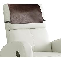 Housse D'Appui-Tête Simili Cuir AmazeCov - Protection Siège Canapé Fauteuil - Gris Clair 43x69cm