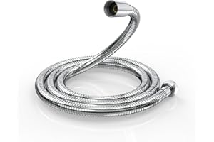 XENDY WASHER 1.5M/59 Inch Chrome Shower Hose, Kink Free Stainless Steel Shower Hose Attachment Handheld Shower Head Hose Flex