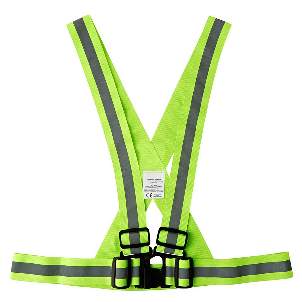 4R Quattroerre.it 4090 Reflective Braces, Approved, for Motorcycles and Bikes