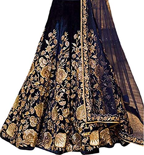 women's taffeta silk lehenga choli (a_l.c.-free size_semi stitched)