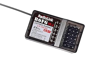 DTXMX Radiolink R6FG 6-Channels 2.4GHz Gyro Receiver Works with Remote Controller Transmitter RC4GS V3/RC4GS V2/RC6GS V3/RC6G