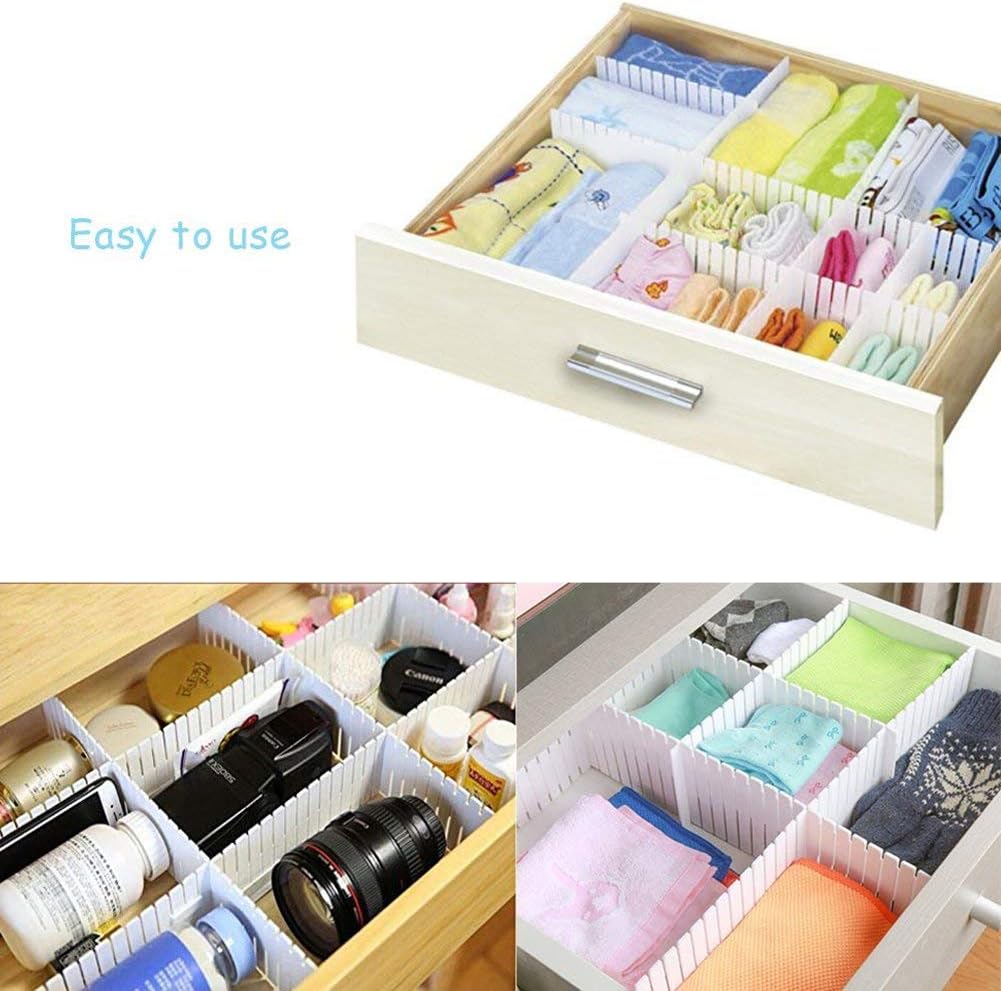 Flytianmy 40pcs Drawer Dividers 2 7 Inch Tall Adjustable Drawer Organizer Separators For Clutter Kitchen Cutlery Dresser Makeup Tools Socks Can Help Tidy Office Desk Clinic Bedroom Storage Blue Storage Organization Home