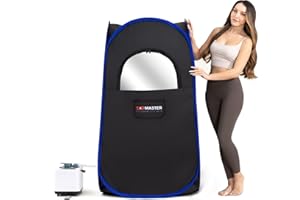 NULOOM TopMaster Foldable Steam Sauna, Portable Steam Sauna for Home, Sauna Tent, Sauna Box Portable, Indoor Portable Sauna with Foldable Chair, Remote Controller - 3L 1100W Steam Generator Black