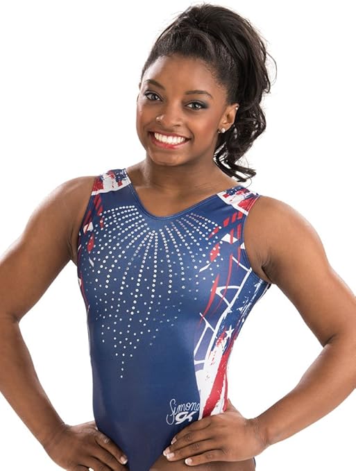 GK Gymnastics Leotards for Girls & Women Simone Biles Firecracker (Blue