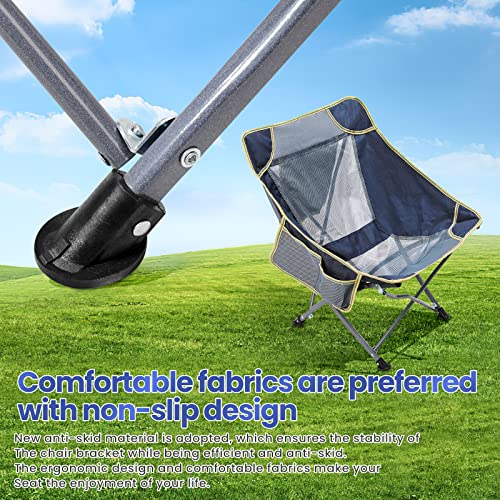 Campingstuhl, Tragbarer Campingstuhl mit Tragetasche, Leicht und Tragbar, Kleiner Klappstuhl, rutschfest, Keine Installation Erforderlich, Geeignet für Camping, Abenteuer, Angeln, Wandern usw.