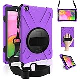 ZenRich Galaxy Tab A 8.0 Case (2019),360 Degree Rotatable Kickstand,Hand Strap and Shoulder Strap, zenrich Hybrid Heavy Duty 