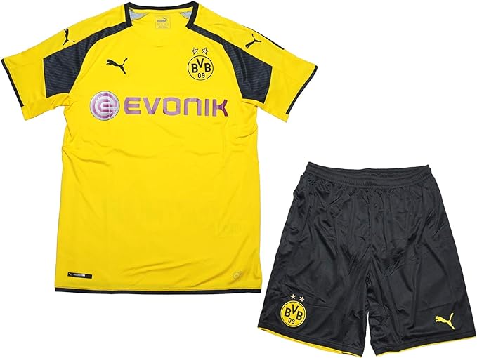 Amazon プーマ Puma ボルシアドルトムント レプリカユニフォーム 半袖シャツ ショーツ上下セット 7495 7497 16年シーズン カップ戦用 11x02 イエローｘブラック Us M 日本サイズl相当 サッカー フットサル レプリカユニフォーム 通販