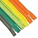 Mandala Crafts 100 PCs Nylon Zippers for Sewing Assorted 5 Inch - Colorful Zippers Replacement Sewing Supplies in Bulk for Tailor, Clothing Repair, and DIY Projects