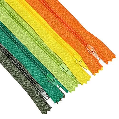 Nylon Zippers for Sewing, 10 Inch 100 PCs Bulk Zipper Supplies in 20