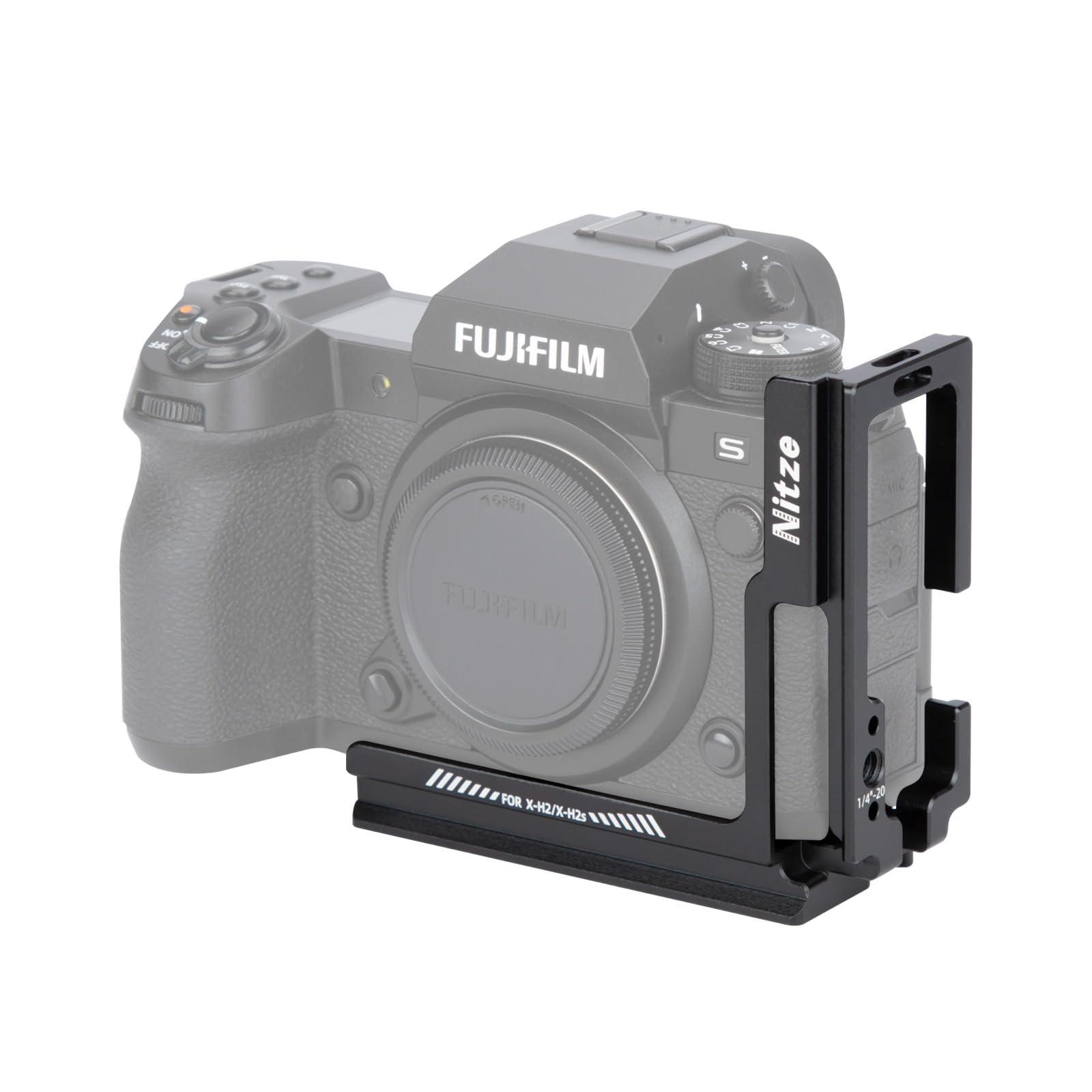 Nitze X-H2/X-H2S L Bracket for Fujifilm X-H2 / X-H2S Camera, X-H2/X-H2S L Plate with Built-in Arca Swiss Quick Release Plates for DJI Gimbal RS2 / RSC2 / RS3 /RS3 PRO / RS3 - T-F06A