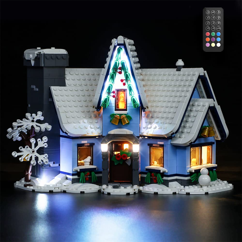 GEAMENT LED Light Kit (Remote Control) Compatible with LEGO Santa's Visit - for Creator 10293 Building Model (Lego Set Not Included)