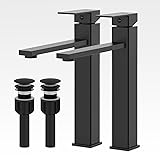 Casavilla Bathroom Faucets(2 Sets),Matte Black