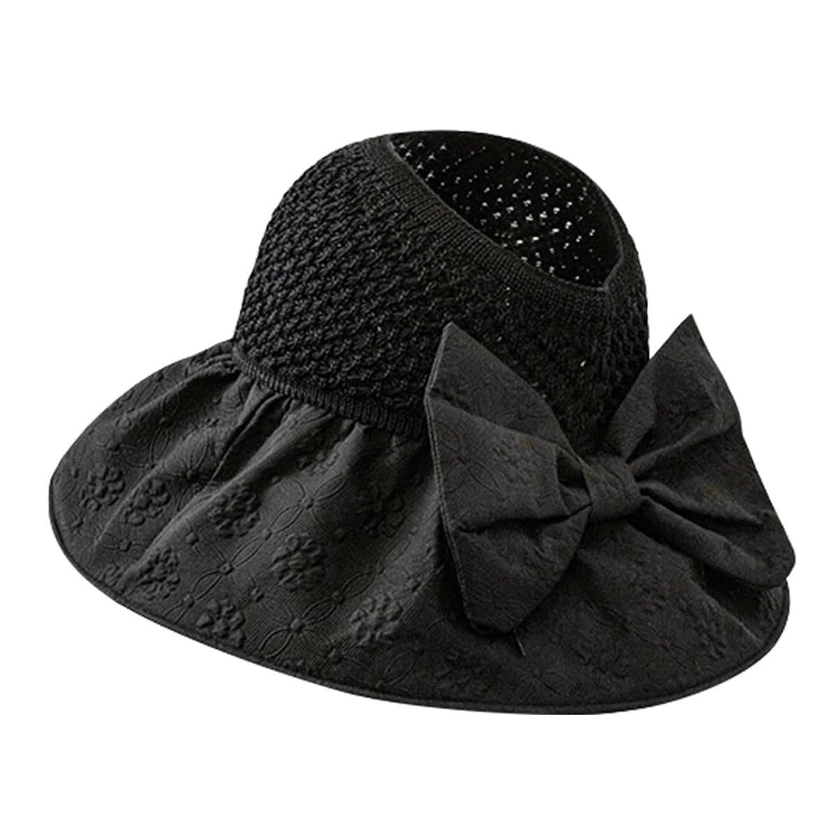 Sun Hat 100% Wheat Straw Summer Women Wide Brim Bo... – Grandado
