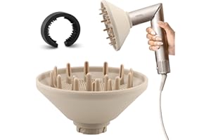 VELARIONNA Diffuser Attachment Compatible with Shark FlexStyle Upgraded Bigger Diffuser Nozzle for Dryer Faster and Define Wavy, Cu-rly(COLOR:as shown)