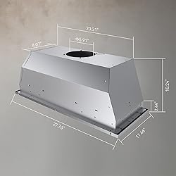 Hermitlux 30 inch Built-in/Insert Range Hood, 600