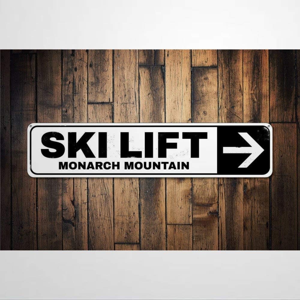 BYRON HOYLE - Placa de metal para remonte de esquí, estilo vintage