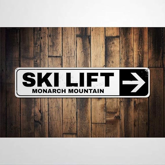 BYRON HOYLE - Placa de metal para remonte de esquí, estilo vintage