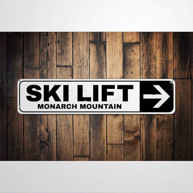 BYRON HOYLE - Placa de metal para remonte de esquí, estilo vintage