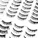 50 Pairs Black Long & Natural Thick Soft Reusable False Eyelashes Fake Eye Lash for Makeup Cosmetic - 5 Kinds of Style by Goldrose