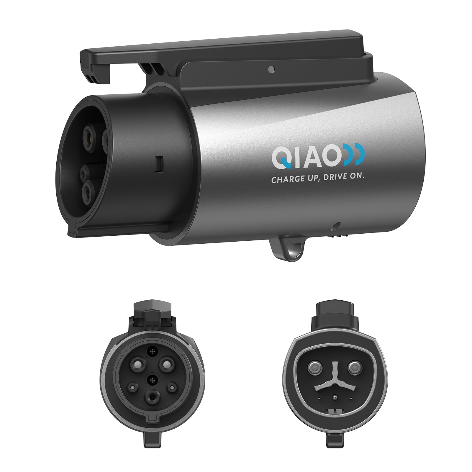 Photo 1 of QIAO Fit for Tesla to J1772 Adapter, Up to 80Amp 250V Converter - Silver Plated NACS to J1772 Level 2 EV Efficient Charging Adapter, Compatible with Tesla Wall/Destination/Mobile Connectors