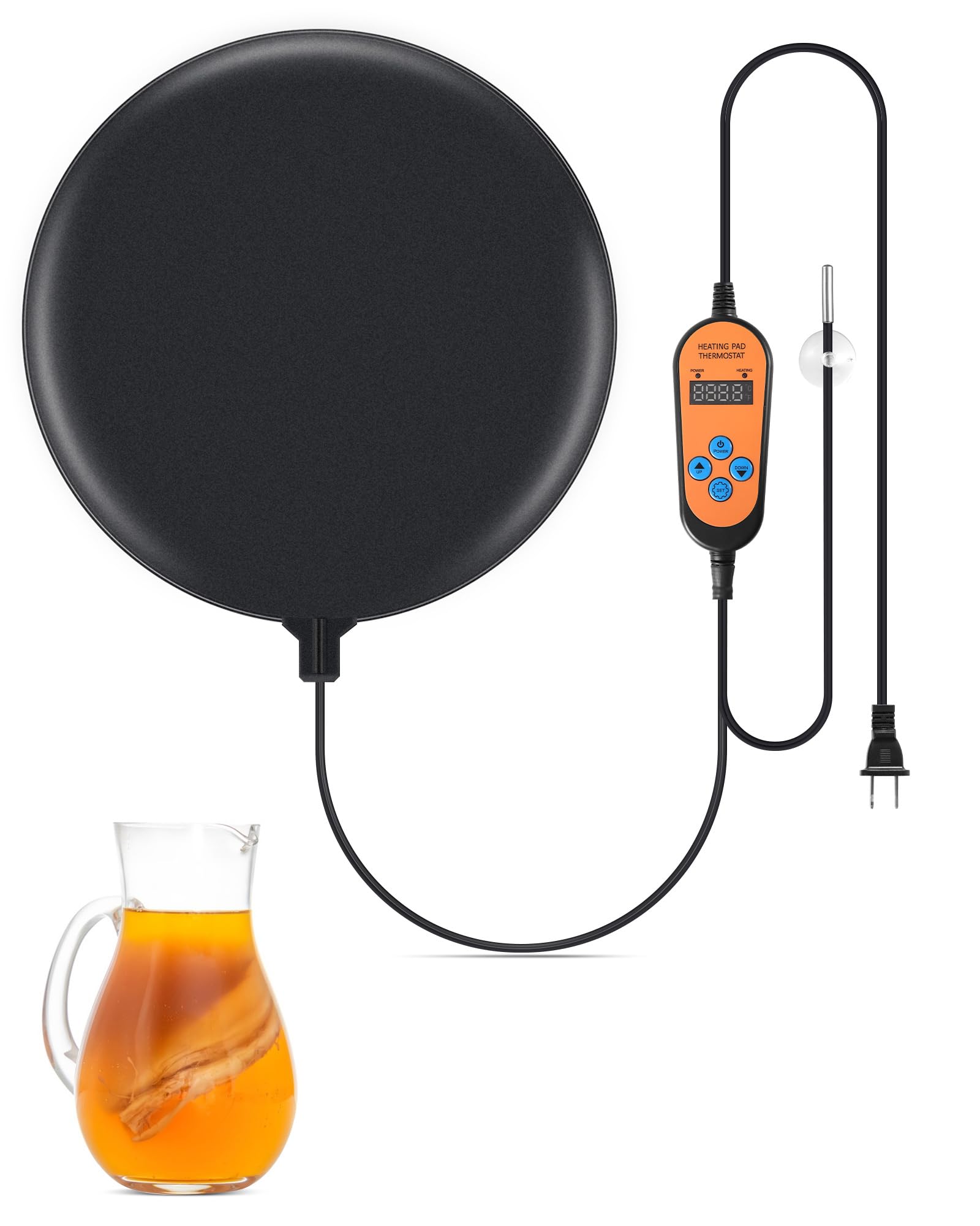 Photo 1 of Fermentation Heating Pad, Brewing Warming Mat Homebrew Heater for Homebrew Bread Proofing Sourdough Starter w/Temp Control