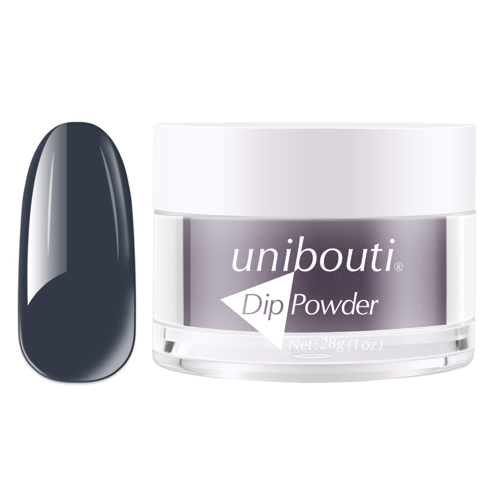 UNIBOUTI Nail Dip Powder Advanced Gray Colors, 2 in 1 Formula Dipping &amp; Acrylic Nail System for Nails Art French Manicure, 21 Days Lasting, Odor-Free, 1 oz, (60810-Advanced Grey)