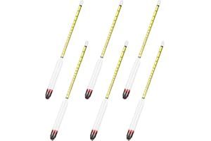 DROUTTI 6 Pcs Alcohol Hydrometer 0-200 Proof and Tralle Hydrometer Alcohol Digital Accurate Alcohol Proof Tester for Liquor Wine Brew Beer and Distilling Moonshine Alcoholmeter